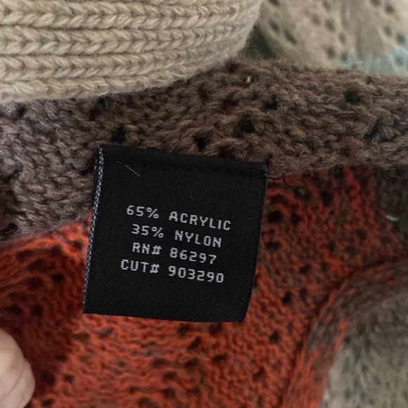 Vertigo Eyelet Multi color Belted Sweater size Medium - Picture 3 of 4